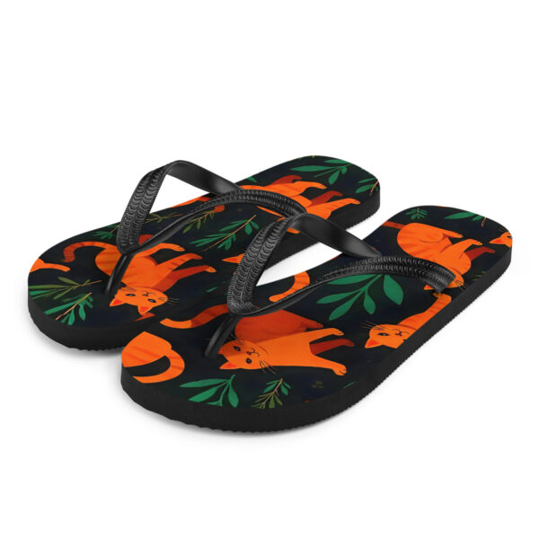 "Roaming Cats" Flip-Flops - Image 2